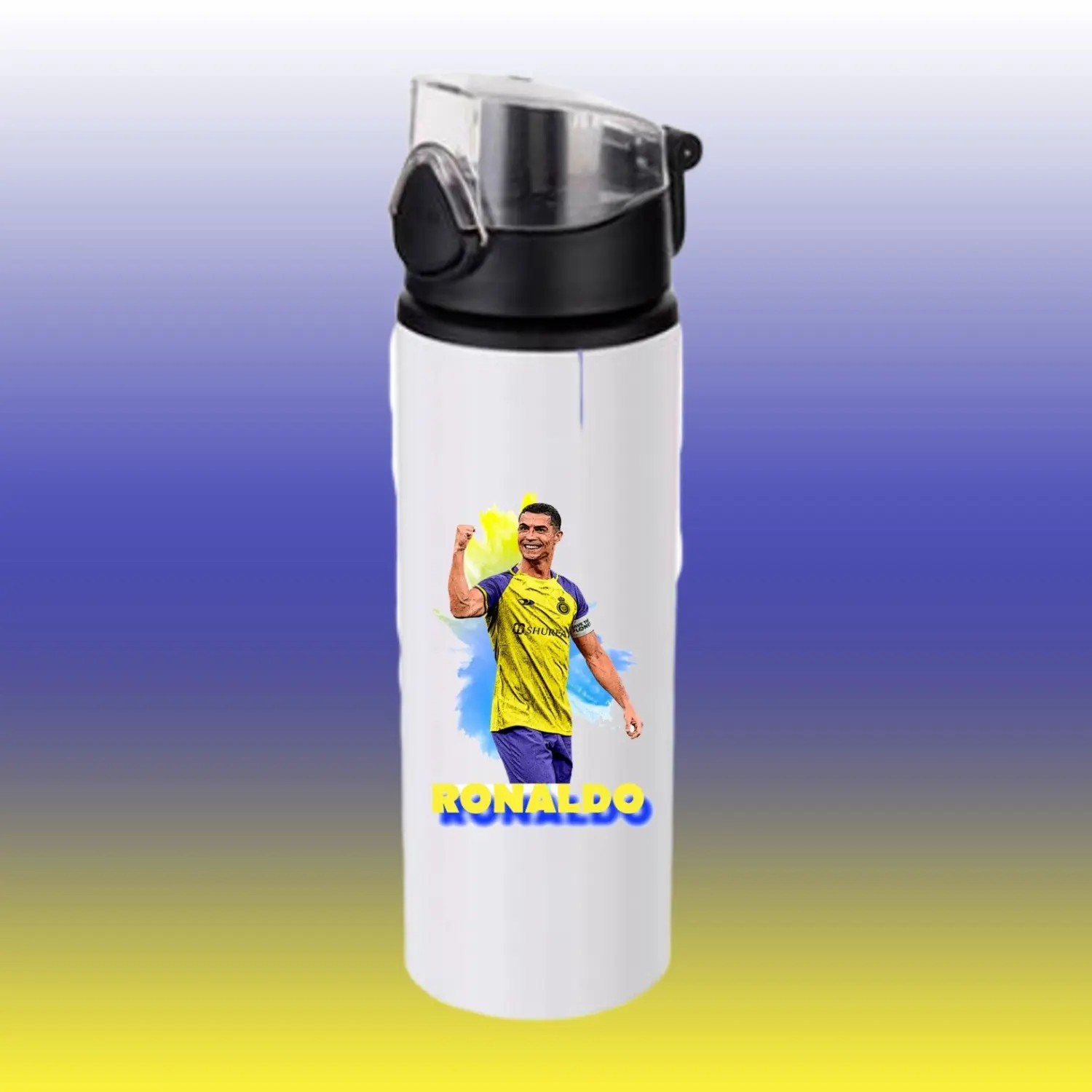 Cristiano Ronaldo aluminium water bottle, gym, office, school, football, sports drinks