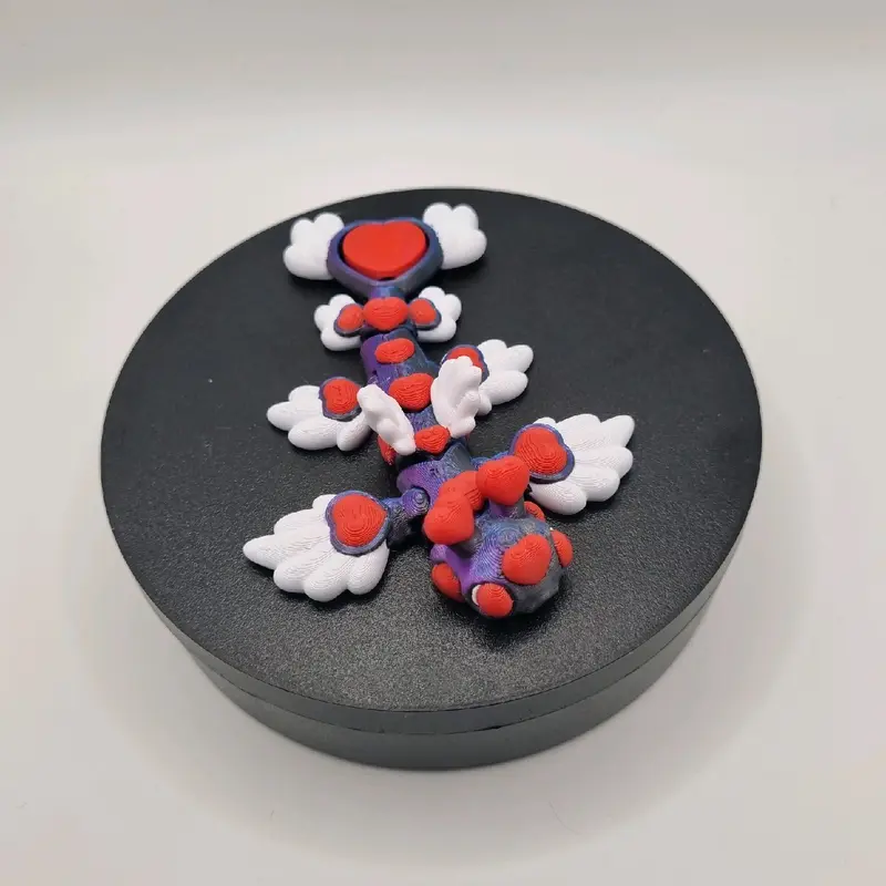 Heart Dragon 3D Printed Fidget Toy - Medium Sized - Decor, Ornaments 3