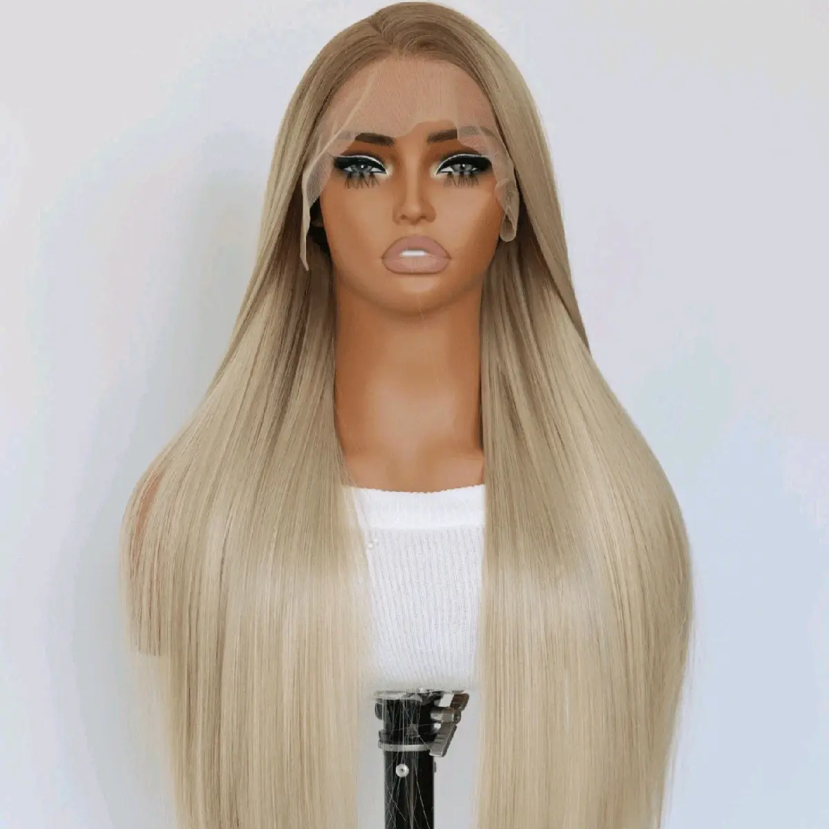Pre-plucked blonde Japanese fiber wig Haircare
