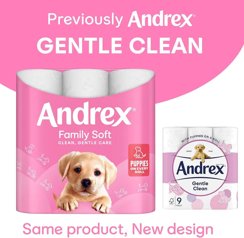 Andrex Family Soft Toilet Tissue 24 Toilet Rolls (Previously Andrex Gentle Clean Toilet Paper), Gentle on your Family’s skin– Bulk Pack of 24 Toilet Rolls, Packaging May Vary 3