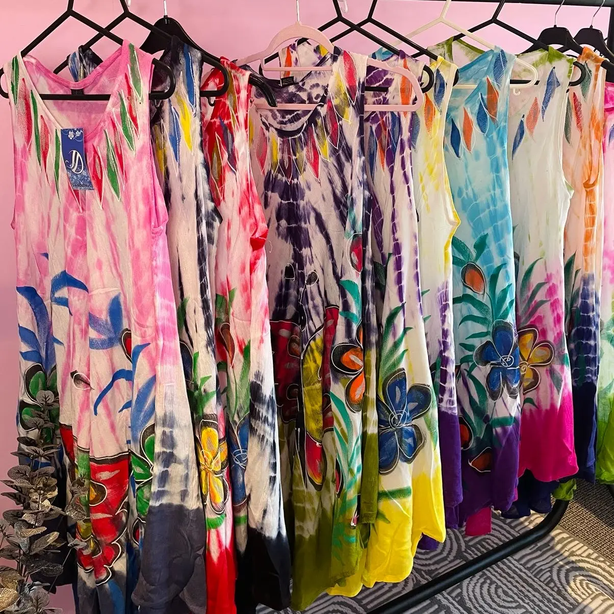 Tropical dress ,viscose ,Tye dye ,8-20