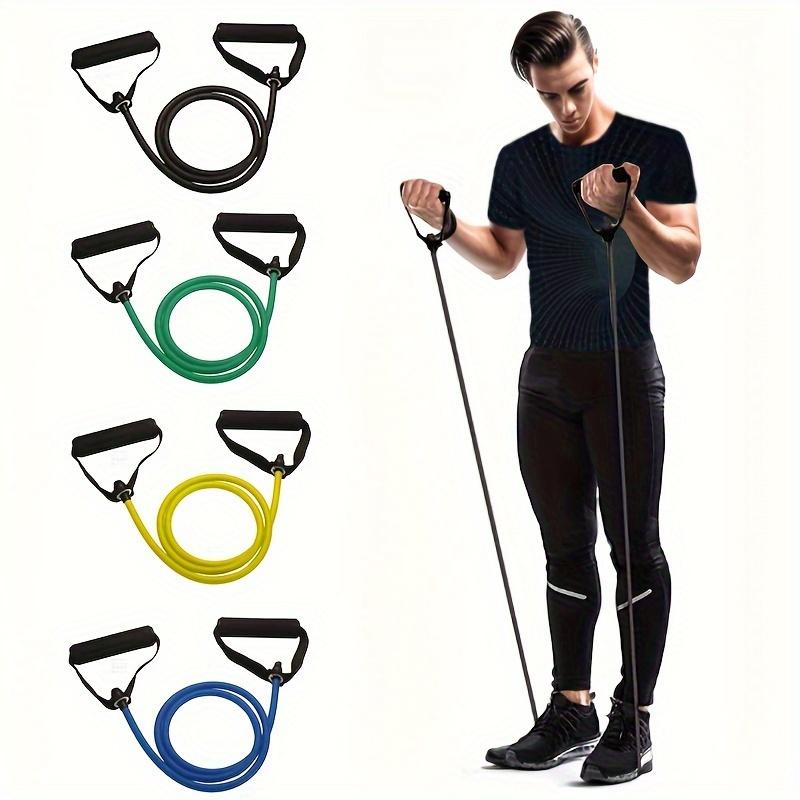 Product Introduction of 1pc 5-Level Resistance Bands with Handles for Home Workouts and Strength Training - Perfect for Yoga, Pilates, and Boxing 9