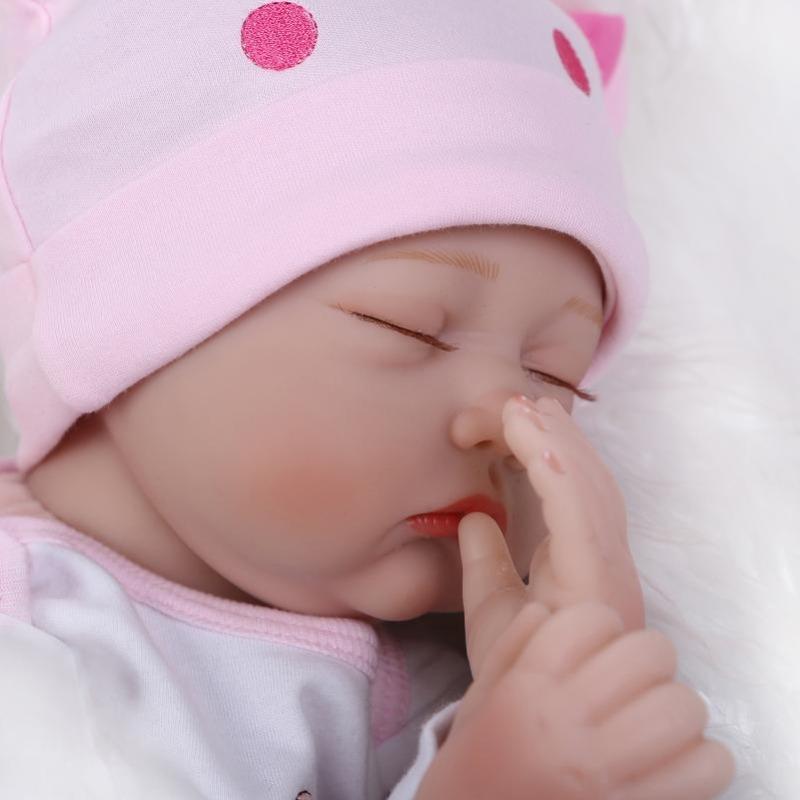 Sleeping 55cm Reborn Baby Doll 22 Inch Lifelike Soft Silicone Newborn Girls Bedtime Toys Girls Birthday Gift Halloween/Thanksgiving Day/Christmas gift Easter Gift 2