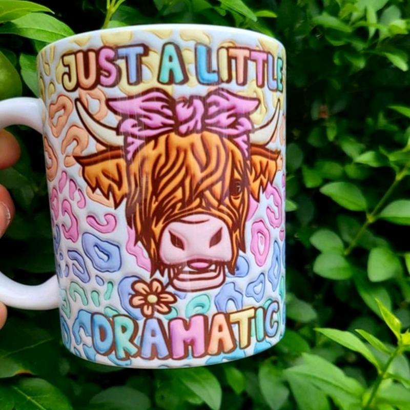 Highland cow  just little dramatic mug 0
