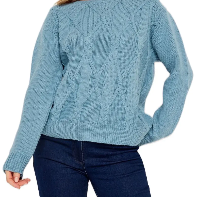 Ladies Cable Knit Jumper - Soft and Cozy for Autumn and Winter - Knitwear, Womenswear sweater season 2