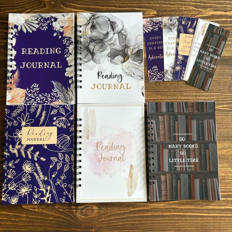 Reading Journal 5 Different Covers To Choose From & 3 Different Styles. Custom Book Journal. 1