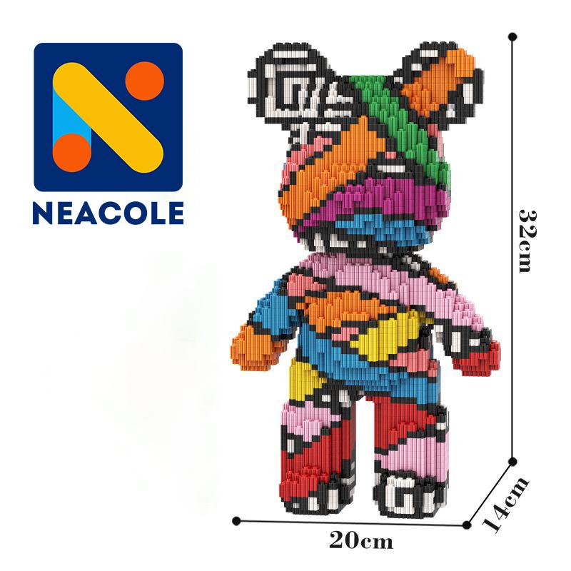 (Medium Bear) Bear Building Block, Neacole building block, 2025 New Year Gift, Gift for kids,Neacole New design bear, Princess Bear, Flower bear, Gift for your lover,Creative Decoration 6