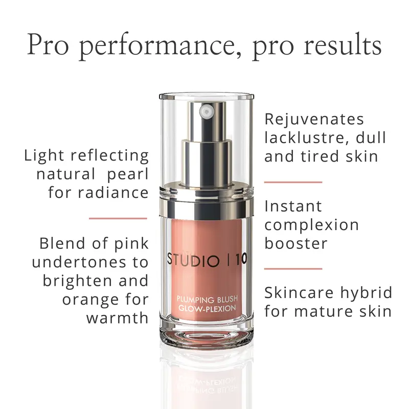 Plumping Blush Glow-plexion by Studio 10 |  Glow | Brightening | Radiance Boost | Makeup 3