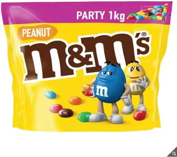 M&M Peanut Pouch, 1kg - Delicious Snack and Chocolate Treat