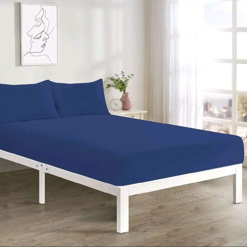 Easy-care Fitted Bedsheets, 50% Cotton-50%Polyester 2