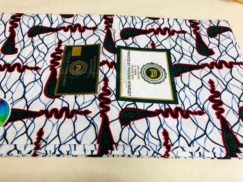 African Ankara Cotton Print Fabric 6 Yards 4