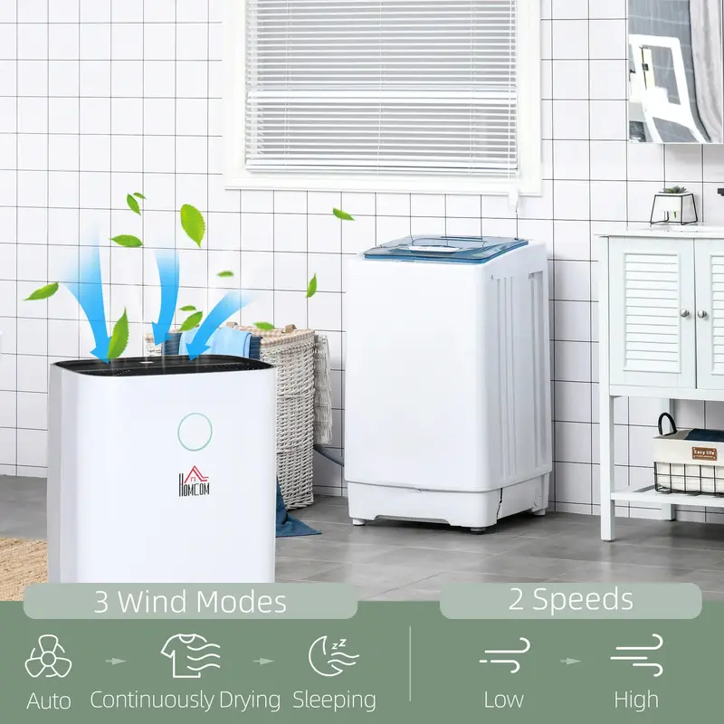 20L/Day Portable Dehumidifier for Home, with LED Screen, Sleep Mode, 24H Timer, Electric Air Dehumidifier for Damp Laundry Bedroom Basement 5