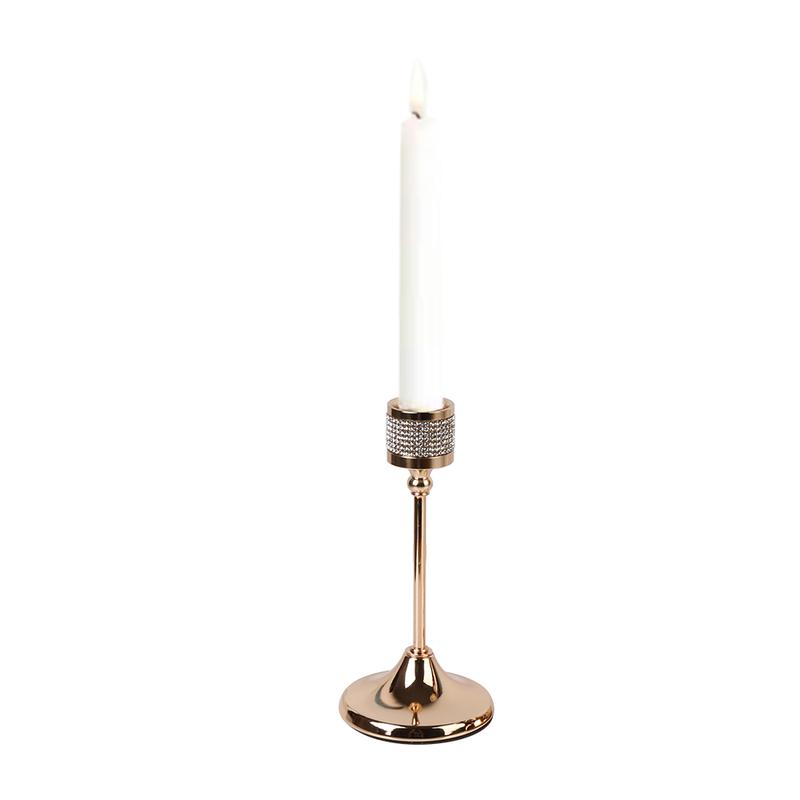 Product Introduction of Gold Candlestick Holder Set of 3 for Taper Candle - Metal Decorative Candle Holder for Fireplace, Mantel, and Dining Table - Ornaments Ornaments Antique Iron Box 10