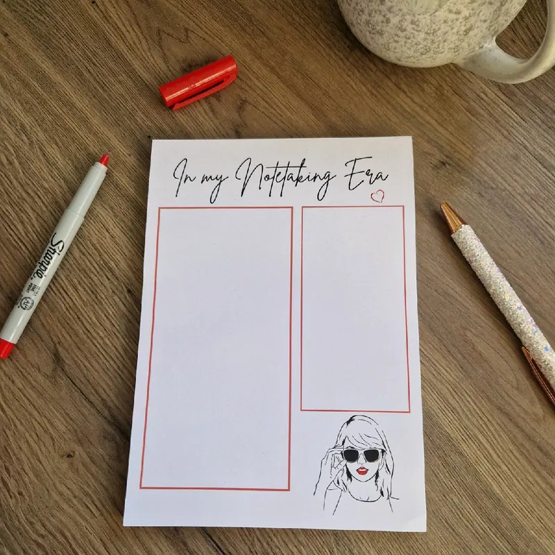 Taylor Swift Notepad A5 ~ Era ~ TS Gift ~ To-Do List Memopad ~ A Lot Going On At The Moment ~Blank Space Stationary ~ Birthday Present ~ Swiftie ~ Notebook 3