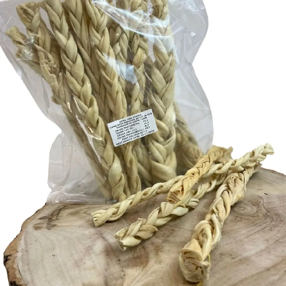 30cm lamb braids for dogs