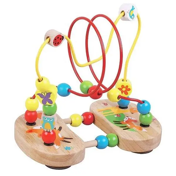Jumini Wooden Fox Maze Toy for Babies and Toddlers - Encourages Hand Eye Coordination and Fine Motor Skills