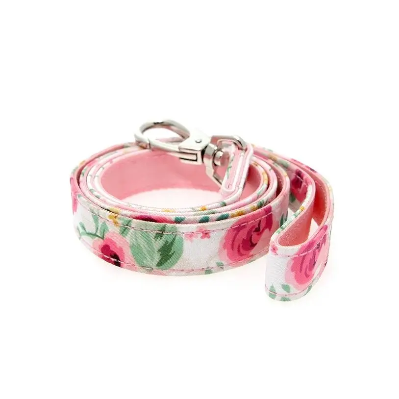 Pink Floral Cascade Fabric Lead
