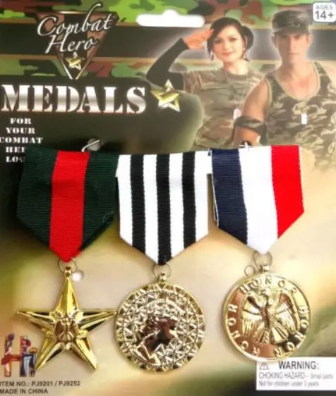 Military Army Medals War Combat Awards Medals x3