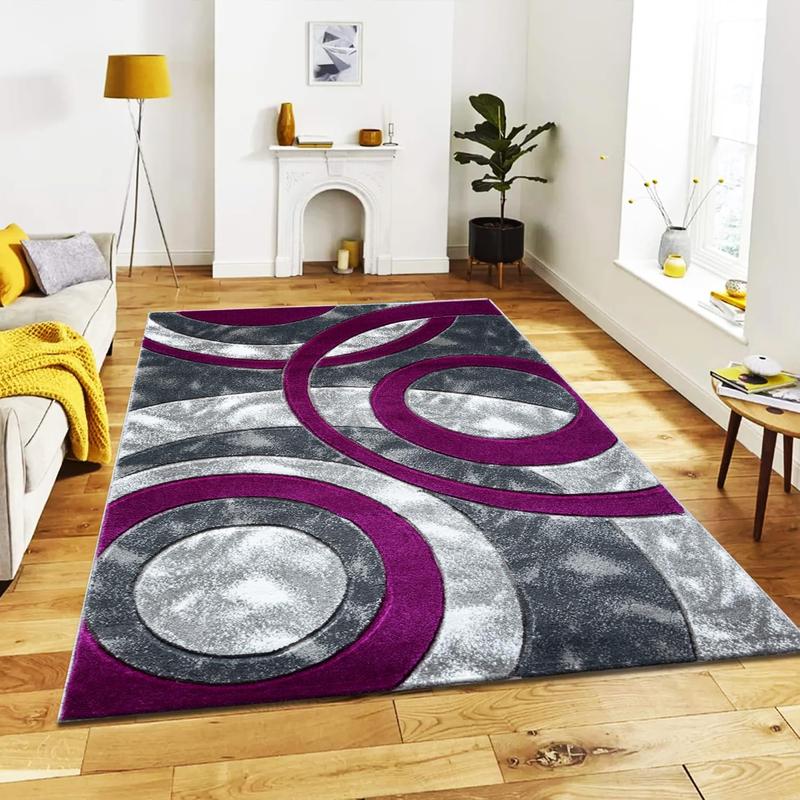 Modern Living Room Large Soft Fluffy Non Shed Anti Slip Dense Pile Modern Design Heavy Area Rug Carpet Mat for Bedroom 3