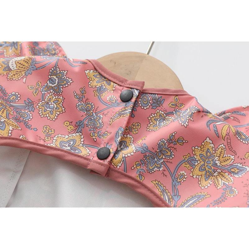 Long Sleeves Waterproof Adjustable Feeding Bibs 6