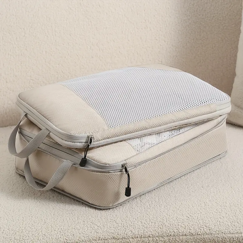 3 Set Compression Packing Cubes, Travel Essentials for Carry on Suitcases, Travel Bags Luggage Organizers 1
