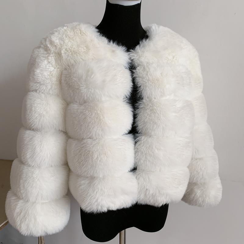 [2024]Women faux Faux Fur Coat Autumn Winter High Quality Faux Fox Fur Coat fluffy coat fury elegant faux furr 7xl plus size women clothing1 5