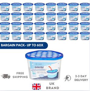 CUQOO Disposable Dehumidifier - 500ml Pack of 5 - Damp & Moisture Absorber - Dehumidifiers for Damp, Mould, Kitchen, Wardrobe, Bedroom, Caravan, Office, Garage, Bathroom - Condensation Remover hanging bag home Lightweight