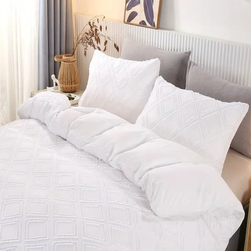 White Ultimate Luxury Duvet Cover Set 3 piece Set 5