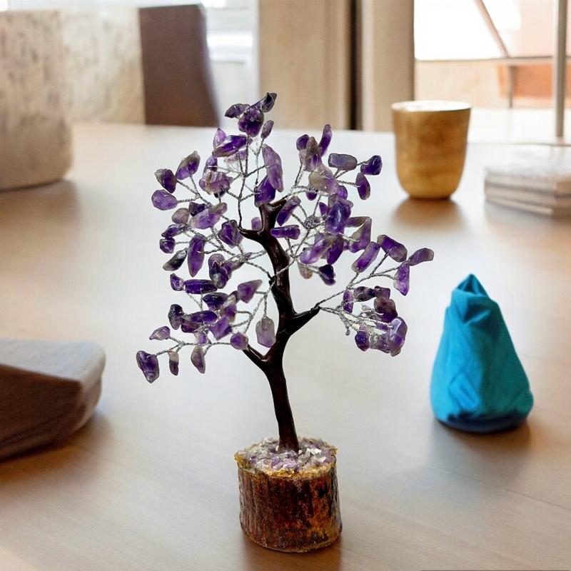 Amethyst crystal tree, handmade crystal bonsai tree of life, amethyst healing crystal , spiritual home decor 4