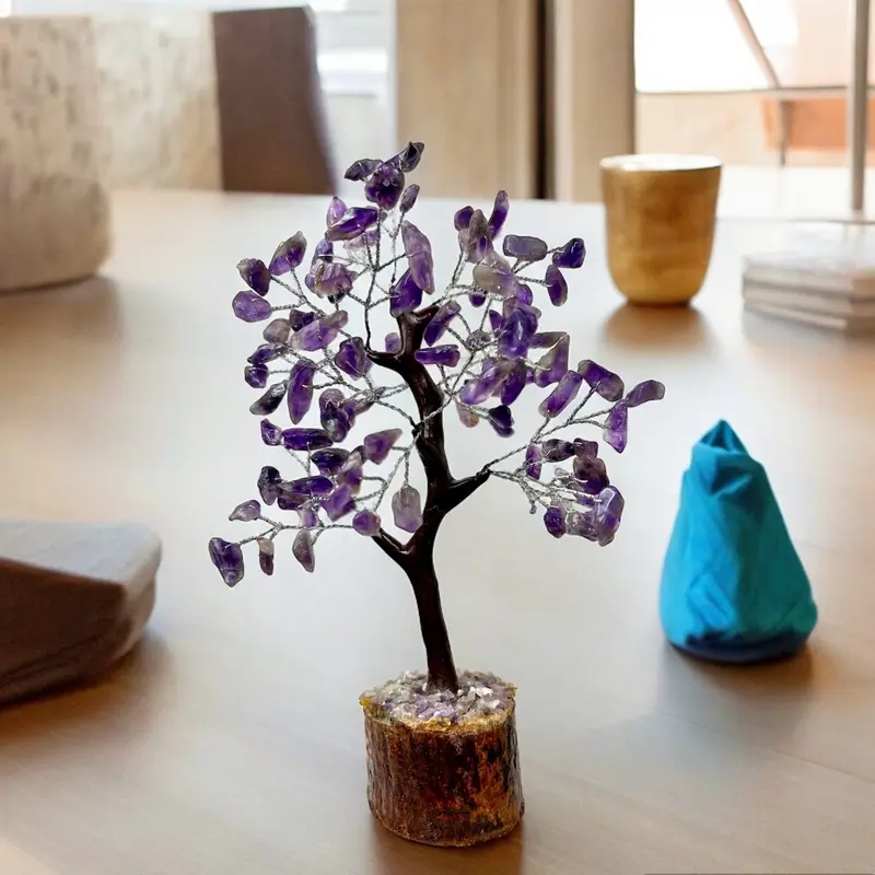 Amethyst crystal tree, handmade crystal bonsai tree of life, amethyst healing crystal , spiritual home decor 4
