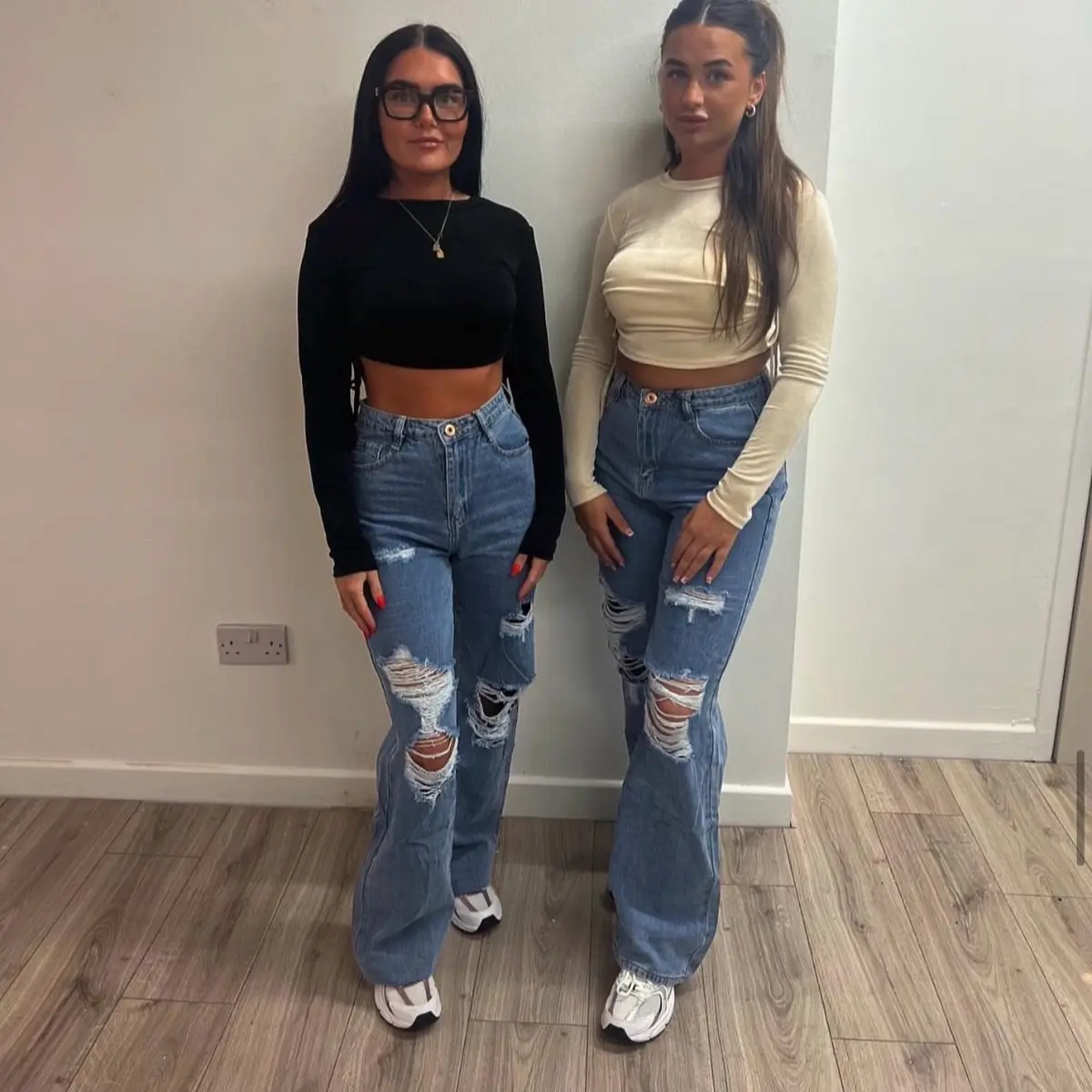 Ripped denim jeans