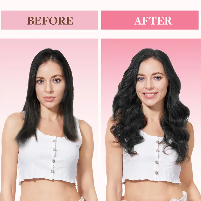 GOOGOO Hair Extensions Tape in Human Hair Natural Straight 7