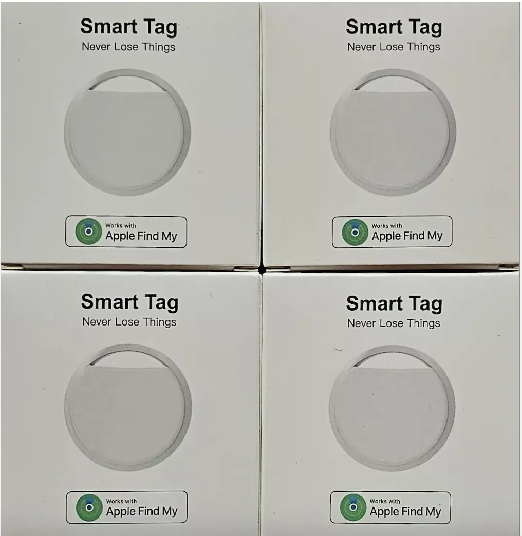 Oscanna Tracker Tag Compatible with Apple Find My compatible Airtag, 4 Pack White