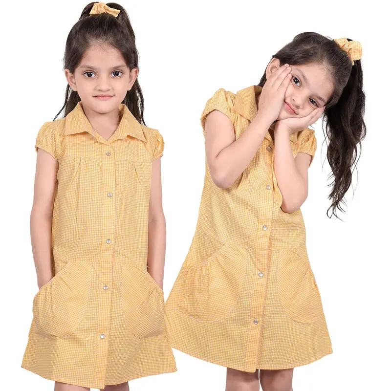 A2Z 4 Kids Girls School Uniform 2 Pack Pleated Gingham Checked Summer Dress Age 3 4 5 6 7 8 9 10 11 12 13 14 Years 7