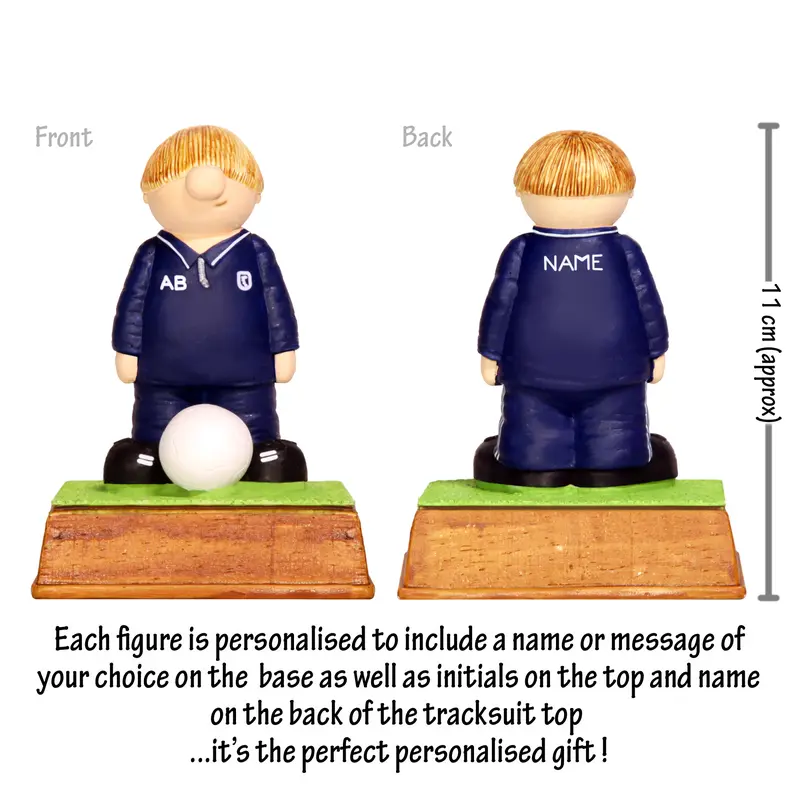 Football Manager / Coach - Personalised Gift / Present. Miniature figure customized with a name or message of your choice on the base. Birthday, Thank You, Retirement, Award, Trophy gift for him, Dad, Grandad 1