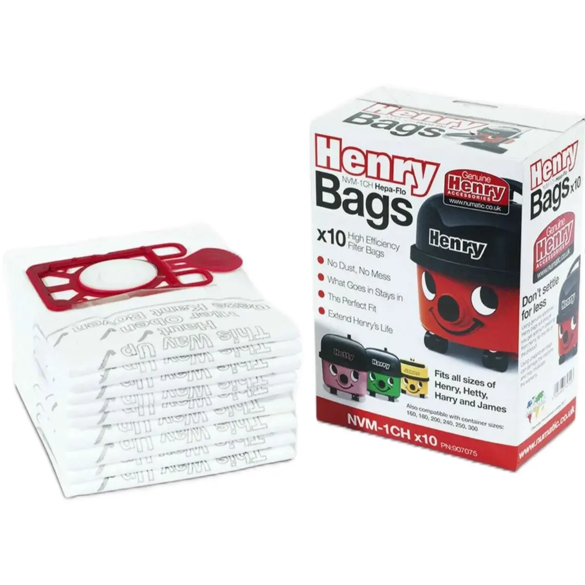 10 Pack Henry Hoover Bags Reusable Accessories