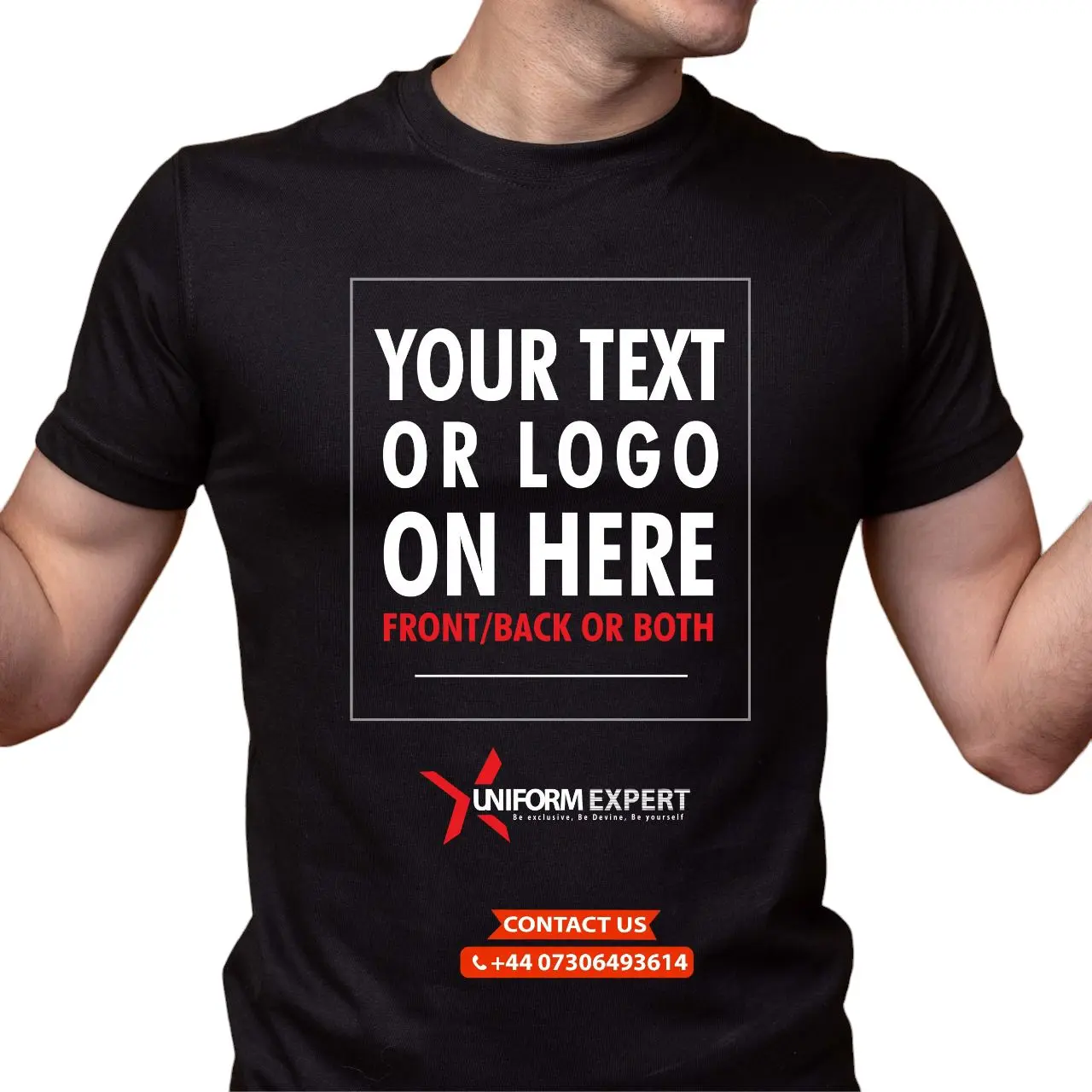 Custom Printed T-Shirts | Personalised Designs & Logos Fashion Menswear Top Tshirt Round Neck Crewneck Shortsleeve Casual Italian