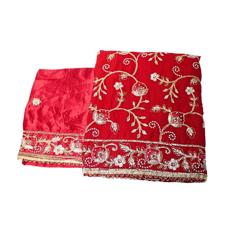 BS-UNST-202 - Unstitched Embroidered Chiffon Stone Work Suit 4
