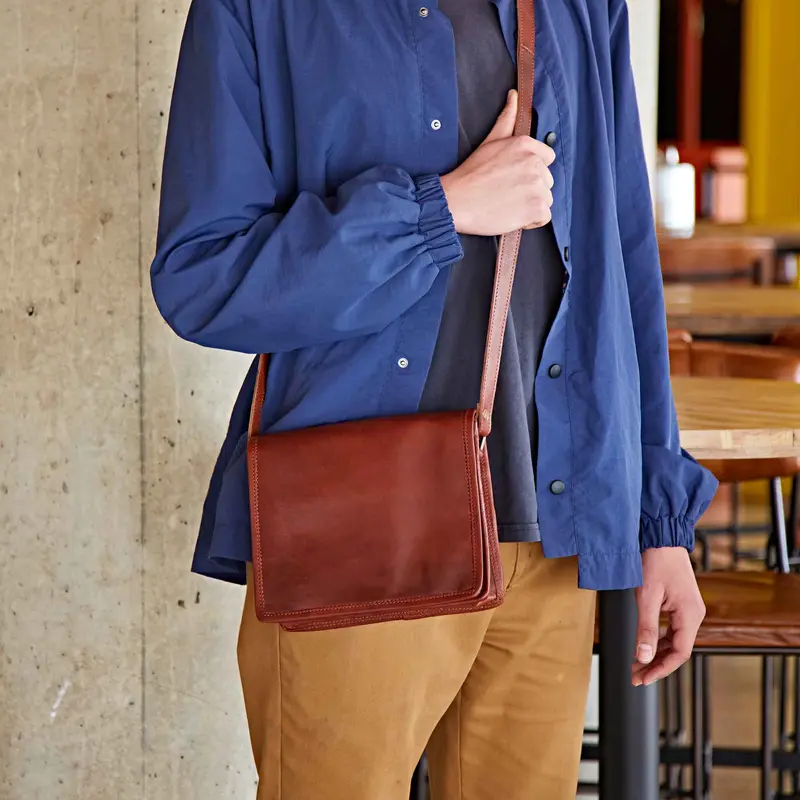 Brown Leather Messenger Bag - Commuter Bag - College Bag - Courier Bag - Traveller Bag 1