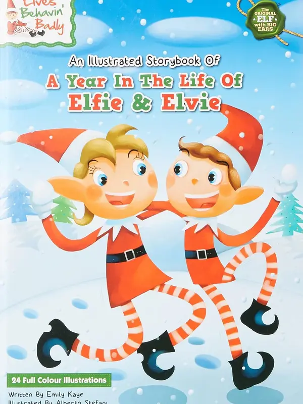 Elves Behaving Badly hardback book 'A year in the life of Elfie & Elvie' 0