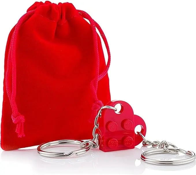 Brickify Heart Keychain With Velvet Gift Pouch