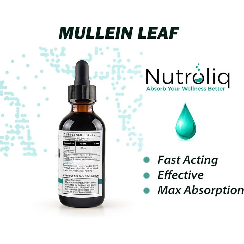 Nutroliq Mullein Leaf 50:1 Extract Drops - 60ml 1