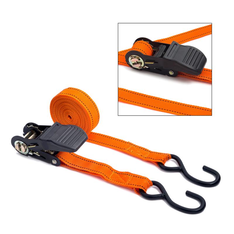 4PC Ratchet Tie Down Strap Set Cargo Trailer Marquee Roof Rack 25mm x 4.5m 4