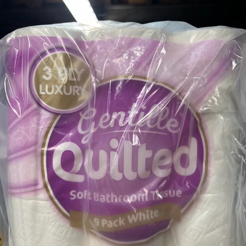 Gentille Quilted Bathroom Tissue | Luxury 3-Ply Toilet Paper  Soft, Strong, Embossed & Sustainable 54 Rolls Bundle Pack Western Wipes Sheets 5