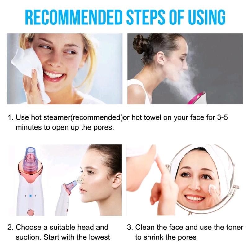 Electric Blackhead Remover Pore Nose Sucker Pimple Skin Acne Face Cleaner Vacuum Facial Skin Care Comfort Daily 3
