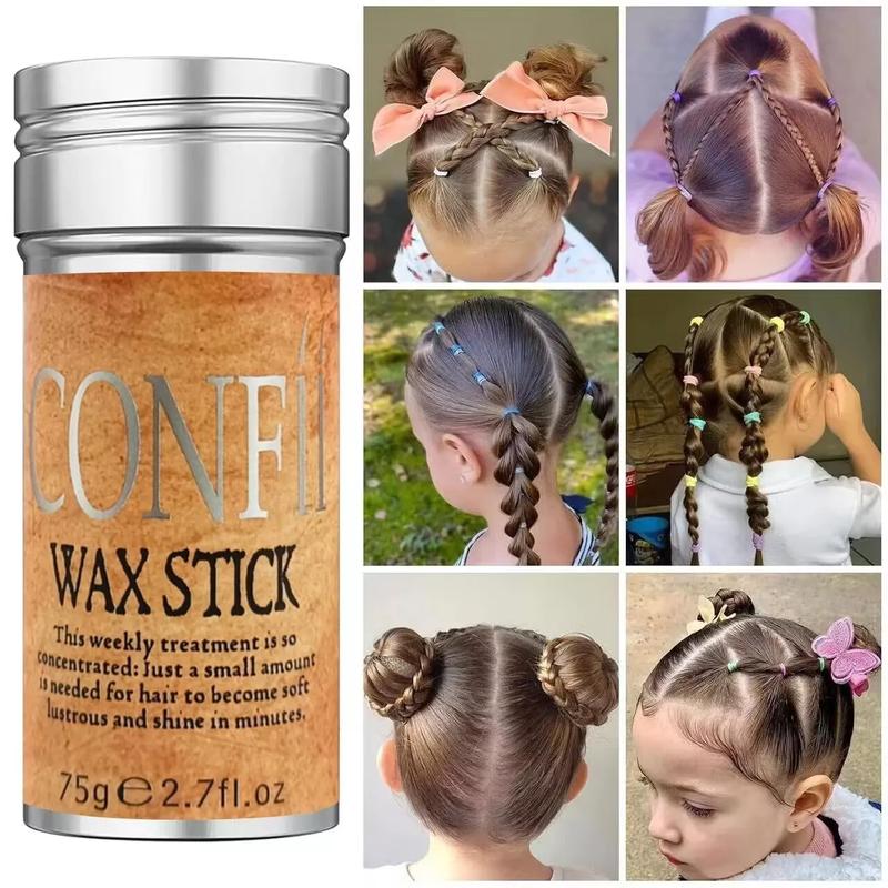 Confii Hair Wax Stick Hair Finishing Stick for Women & Kids Edge Control Anti-Frizz Non-Greasy Long Lasting Styling Smooth Wax Stick Hair for Flyaways Hair Slick Stick to Make Sleek Bun Haircare Gel 5