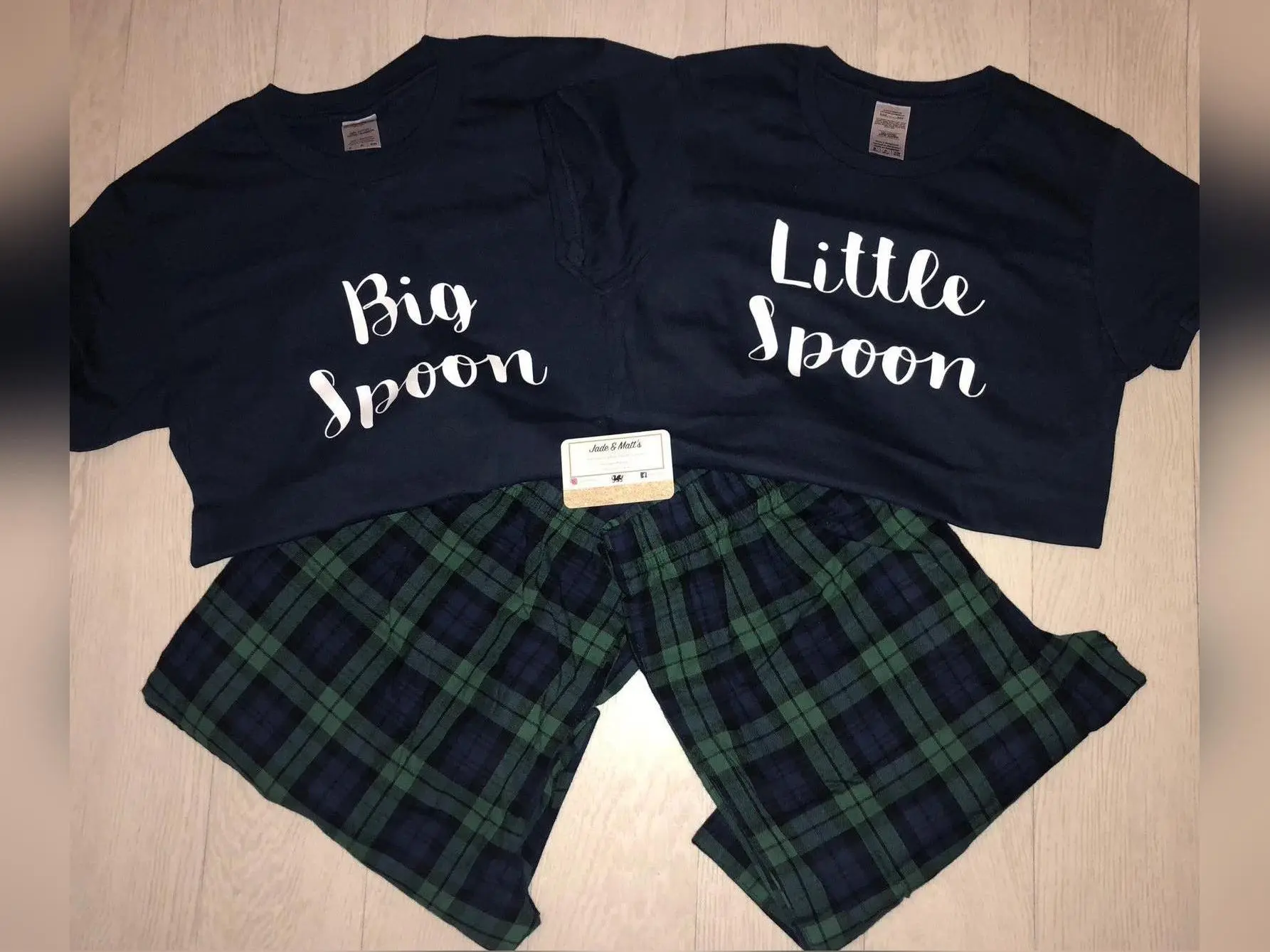 Big Spoon, Little Spoon | Matching His & Hers Pjs | Personalised