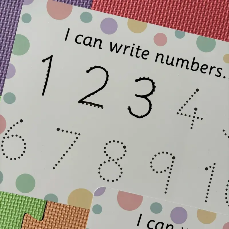 Start School Pack - Tracing Numbers Mats & Tracing Letters Mat, Addition & Subtraction Mats, Daily Routine Chart & Dry Wipe Pen 3