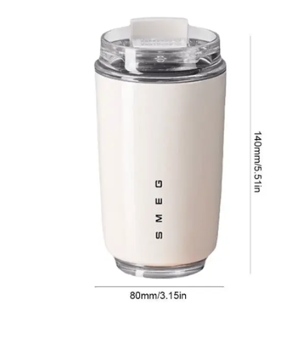 : Smeg Coffee Mug Stainless Steel Travel Water Bottle Insulated Cup Drinkware Flasks Tumbler Portable Stylish Beverage Bottled