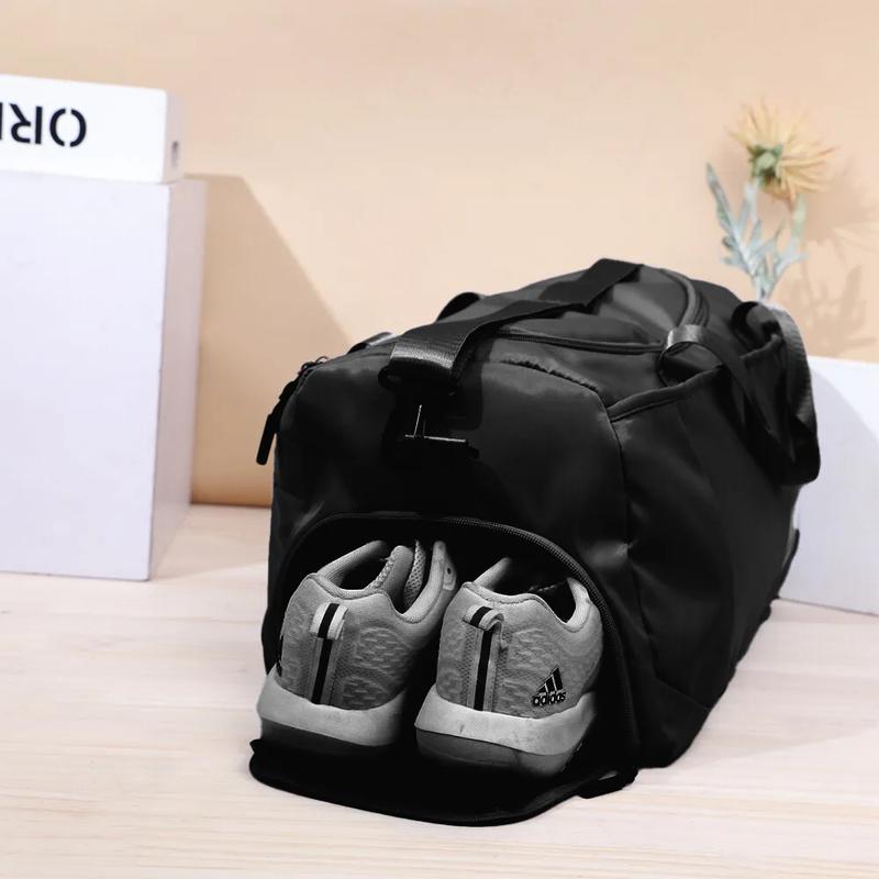 52x27x25cm Large black sport gym tote new duffle bag travel work gear bag 5